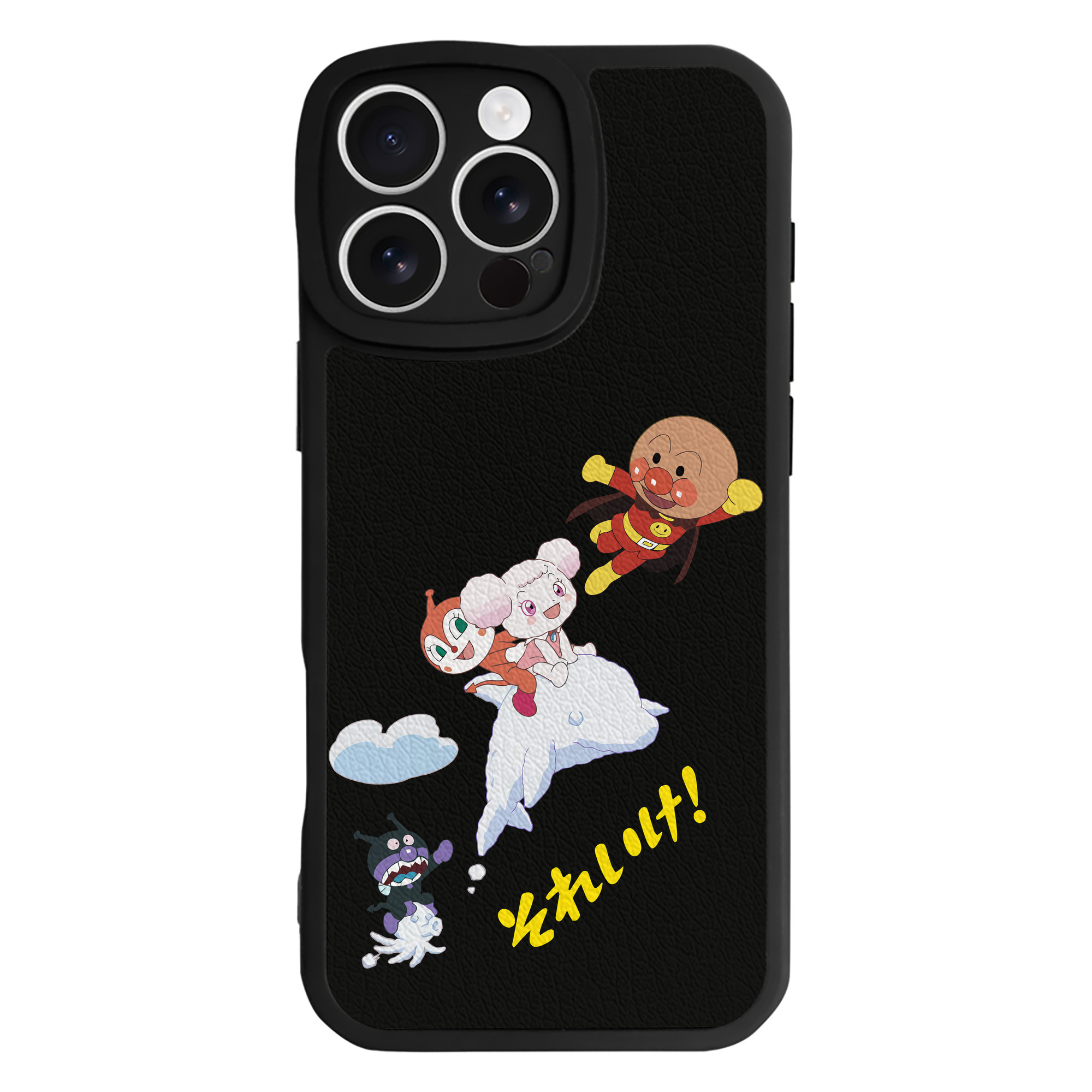 （画像用） アンパンマン Anpanman 【iPhone 16シリーズ対応】シリコンスマホケース（レザー調） 材質：シリコン
